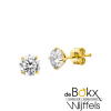 Geelgoud oorknoppen met zirkonia 5mm - 56539 Geelgoud oorknoppen met zirkonia 5mm - 56539