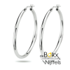 Zilveren oorbellen (grote ringen) 40mm - 56560