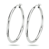 Zilveren oorbellen (grote ringen) 40mm - 56560