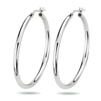 Zilveren oorbellen (grote ringen) 40mm - 56560