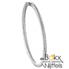 Bangle armband met scharnier in zilver met golvende vormen naast elkaar - 56793 Bangle armband met scharnier in zilver met golvende vormen naast elkaar - 56793