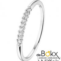 Witgoud damesring met diamant maat 53 - 56814