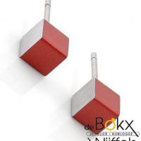 Clic by suzanne oorstekers rood mini kubus O28R - 56275 Clic by suzanne oorstekers rood mini kubus O28R - 56275