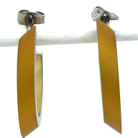 Clic by suzanne oorbellen O21G goud kleur creool ovaal in verstek met steker - 56280