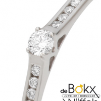 Witgouden verlovingsring met 11 diamant met in totaal 0.10crt in 9  karaat van Rauschmayer maat 52 - 56294 Witgouden verlovingsring met 11 diamant met in totaal 0.10crt in 9  karaat van Rauschmayer maat 52 - 56294
