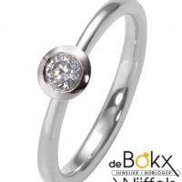 Verlovingsring rauschmayer met 1 diamant in 9  karaat goud maat 54 - 56309