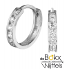 Wit gouden oorringen met zirkonia - 57079 Wit gouden oorringen met zirkonia - 57079