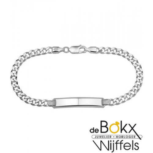 graveer armband zilver met gourmet schakel - 56093 graveer armband zilver met gourmet schakel - 56093
