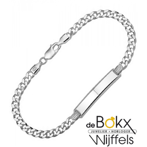 graveer armband zilver met gourmet schakel - 56093 graveer armband zilver met gourmet schakel - 56093