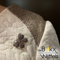 broche vlinder in zilver met markasiet en Amethist - 57897 broche vlinder in zilver met markasiet en Amethist - 57897