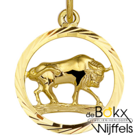 sterrenbeeld stier hanger in goud - 57930 sterrenbeeld stier hanger in goud - 57930