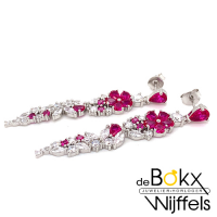 oorhangers hanger Atessa ruby lang 5cm - 58355 oorhangers hanger Atessa ruby lang 5cm - 58355
