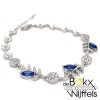 armband Regina saphire blauw 18 + 3cm - 58358 armband Regina saphire blauw 18 + 3cm - 58358