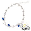 armband Regina saphire blauw 18 + 3cm - 58358 armband Regina saphire blauw 18 + 3cm - 58358