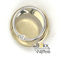 Diamanten hanger met geel en wit goud - 57705 Diamanten hanger met geel en wit goud - 57705