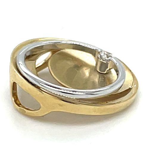 Diamanten hanger met geel en wit goud - 57705