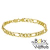 Armband geelgoud met zilveren kern figaro 21cm 7mm - 58410 Armband geelgoud met zilveren kern figaro 21cm 7mm - 58410