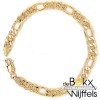 Armband geelgoud met zilveren kern figaro 21cm 7mm - 58410 Armband geelgoud met zilveren kern figaro 21cm 7mm - 58410