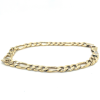 Armband geelgoud met zilveren kern figaro 21cm - 7mm - 58410