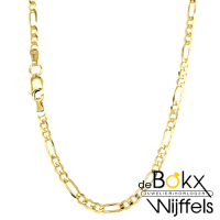 Gouden figaro ketting 60cm 3mm - 58429 Gouden figaro ketting 60cm 3mm - 58429
