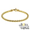 Armband geelgoud met zilveren kern 19cm 4mm - 58412 Armband geelgoud met zilveren kern 19cm 4mm - 58412