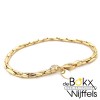 armband geelgoud met zilveren kern 19cm 3mm - 58413 armband geelgoud met zilveren kern 19cm 3mm - 58413