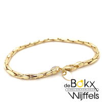 armband geelgoud met zilveren kern 19cm - 3mm - 58413 armband geelgoud met zilveren kern 19cm - 3mm - 58413