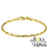 armband geelgoud met zilveren kern 19cm 3mm - 58413 armband geelgoud met zilveren kern 19cm 3mm - 58413