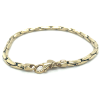 armband geelgoud met zilveren kern 19cm - 3mm - 58413