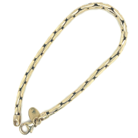 armband geelgoud met zilveren kern 19cm - 3mm - 58413