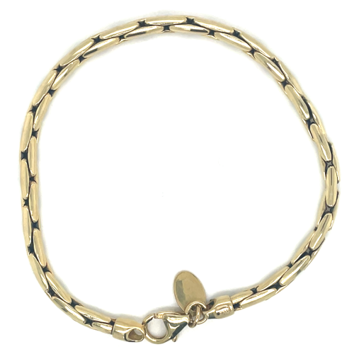 armband geelgoud met zilveren kern 19cm - 3mm - 58413