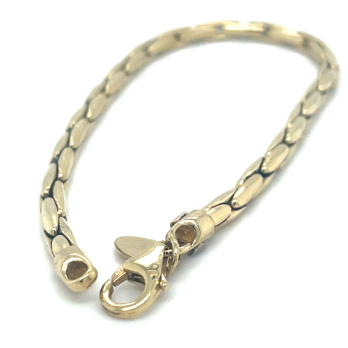 armband geelgoud met zilveren kern 19cm - 3mm - 58413