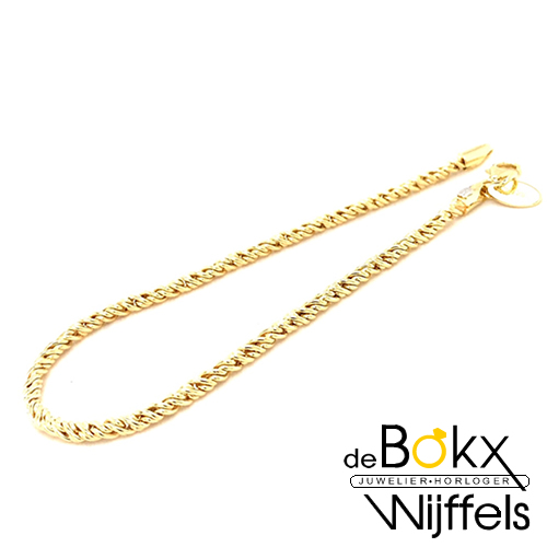 armband geelgoud met zilveren kern 19cm 2.8mm - 58417 armband geelgoud met zilveren kern 19cm 2.8mm - 58417