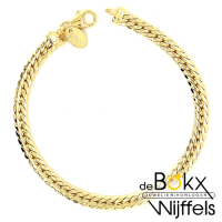 Armband geelgoud met zilveren kern 19cm - 4.7mm - 58418 Armband geelgoud met zilveren kern 19cm - 4.7mm - 58418