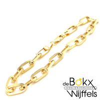 armband geelgoud met zilveren kern 19cm - 5mm - 58419 armband geelgoud met zilveren kern 19cm - 5mm - 58419