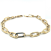 armband geelgoud met zilveren kern 19cm - 5mm - 58419