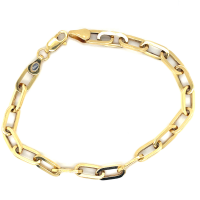 armband geelgoud met zilveren kern 19cm - 5mm - 58419 armband geelgoud met zilveren kern 19cm - 5mm - 58419