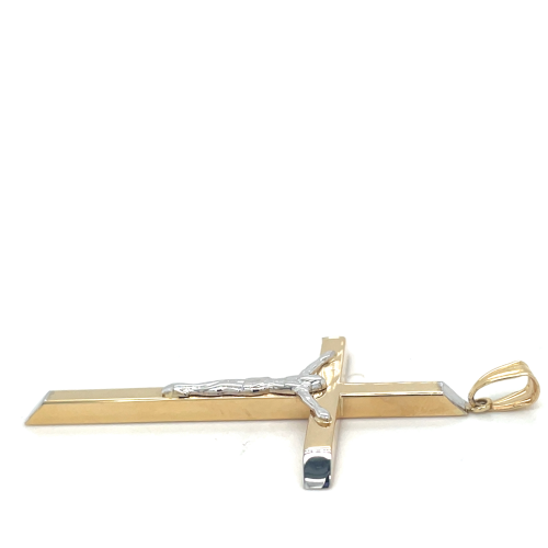 Grote gouden hanger kruis met corpus - 58394 Grote gouden hanger kruis met corpus - 58394