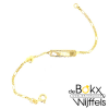 babyplaatarmbandje goud figaro met hartje 14cm - 58400 babyplaatarmbandje goud figaro met hartje 14cm - 58400