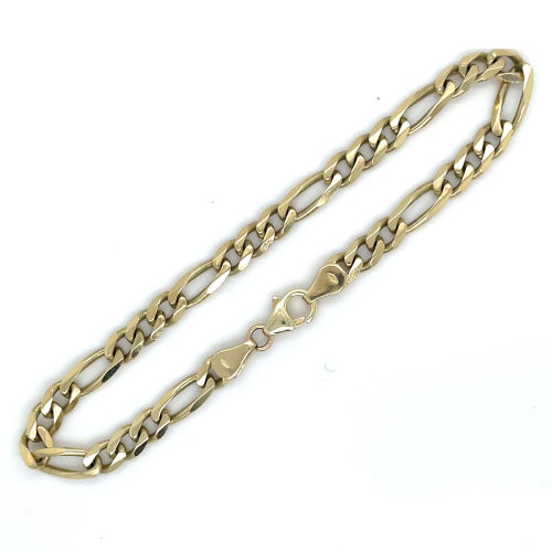 Armband goud figaro 5mm 21cm massief - 58405