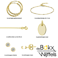 giftbox "gold plated" met 6 goud op zilver sieraden! - 58426 giftbox "gold plated" met 6 goud op zilver sieraden! - 58426
