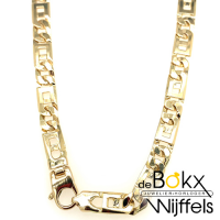 Gouden ketting met fantasieschakel 5.5mm 60cm massief - 58407 Gouden ketting met fantasieschakel 5.5mm 60cm massief - 58407