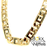 Gouden ketting met fantasieschakel 5.5mm 60cm massief - 58407 Gouden ketting met fantasieschakel 5.5mm 60cm massief - 58407