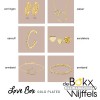 giftbox &#39;love box&#39; gold plated met 6 goud op zilver sieraden - 58425
