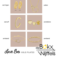 giftbox 'love box' gold plated met 6 goud op zilver sieraden - 58425 giftbox 'love box' gold plated met 6 goud op zilver sieraden - 58425