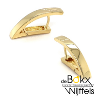 Double Oorringen zilver en goud - 57709 Double Oorringen zilver en goud - 57709
