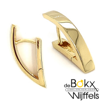 Double Oorringen zilver en goud - 57709 Double Oorringen zilver en goud - 57709
