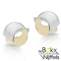 Fantasie oorknoppen zilver en goud klein model - 57713 Fantasie oorknoppen zilver en goud klein model - 57713