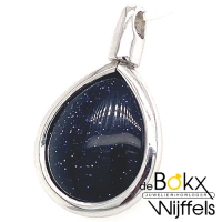 Goccy hanger met blauwe zandsteen als middenstenen. - 58493 Goccy hanger met blauwe zandsteen als middenstenen. - 58493