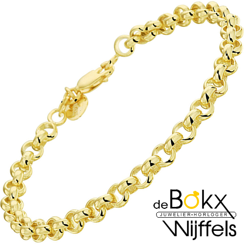 armband geelgoud met een zilveren kern 19cm 5mm - 58533 armband geelgoud met een zilveren kern 19cm 5mm - 58533